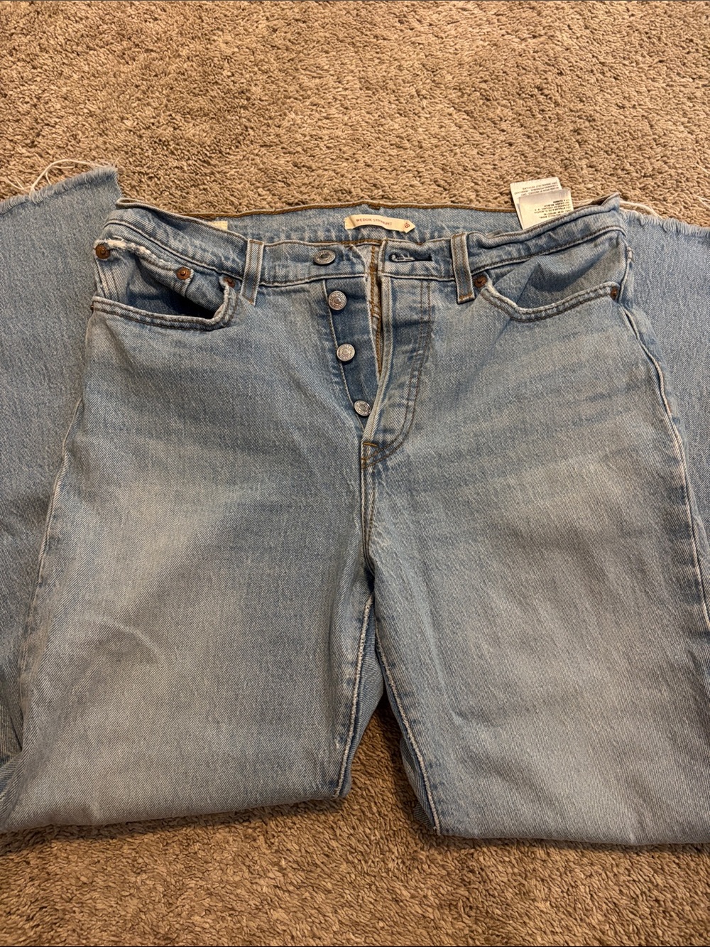 Levi ankle crop high rise jean
